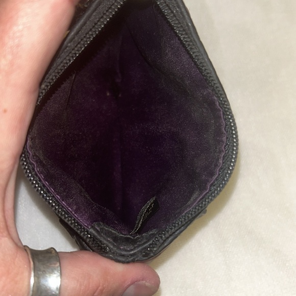 Coach wristlet eggplant color, white, khaki, green blue - Picture 4 of 11